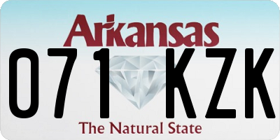 AR license plate 071KZK