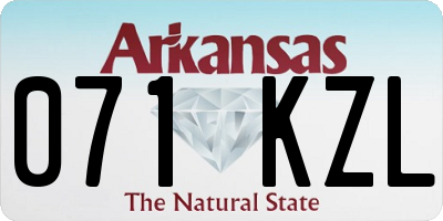 AR license plate 071KZL