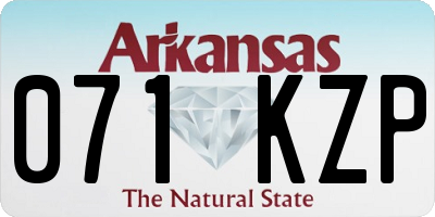 AR license plate 071KZP