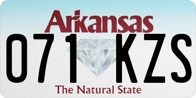 AR license plate 071KZS
