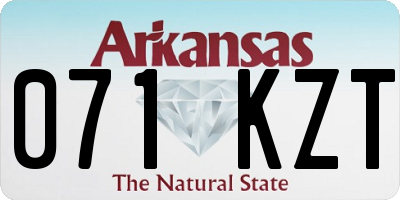 AR license plate 071KZT