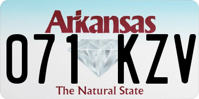 AR license plate 071KZV