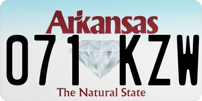 AR license plate 071KZW