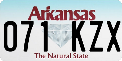 AR license plate 071KZX