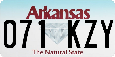 AR license plate 071KZY