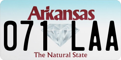 AR license plate 071LAA