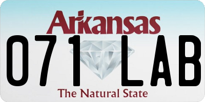 AR license plate 071LAB