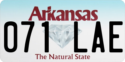 AR license plate 071LAE