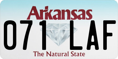 AR license plate 071LAF