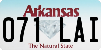 AR license plate 071LAI
