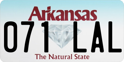 AR license plate 071LAL