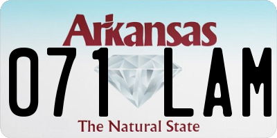AR license plate 071LAM