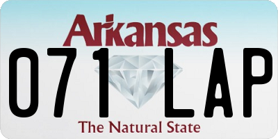 AR license plate 071LAP