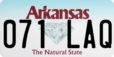 AR license plate 071LAQ