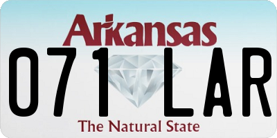 AR license plate 071LAR