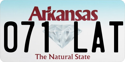 AR license plate 071LAT