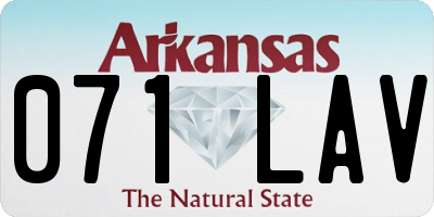 AR license plate 071LAV