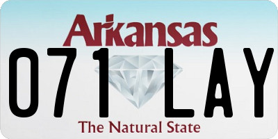 AR license plate 071LAY