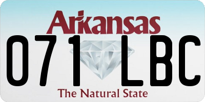 AR license plate 071LBC