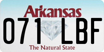 AR license plate 071LBF