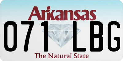 AR license plate 071LBG