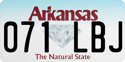 AR license plate 071LBJ