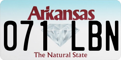 AR license plate 071LBN