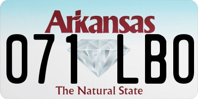 AR license plate 071LBO