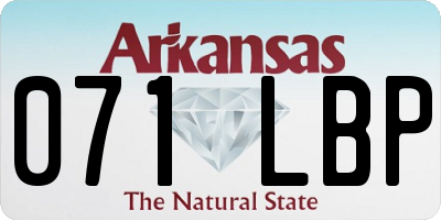 AR license plate 071LBP
