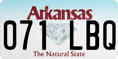 AR license plate 071LBQ