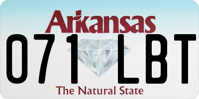AR license plate 071LBT