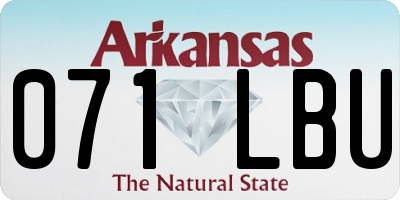 AR license plate 071LBU