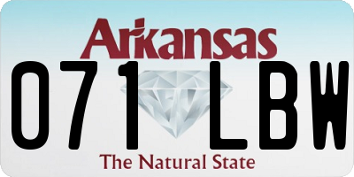 AR license plate 071LBW