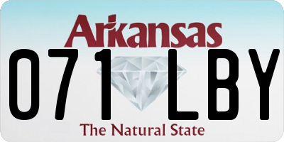 AR license plate 071LBY