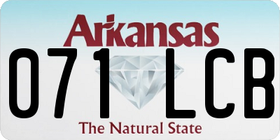 AR license plate 071LCB