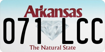 AR license plate 071LCC