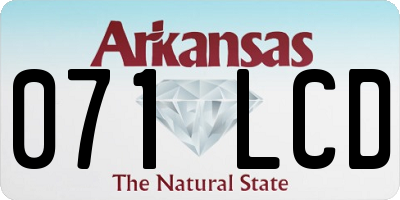 AR license plate 071LCD