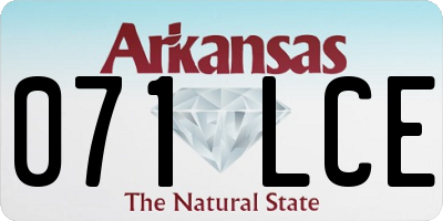 AR license plate 071LCE
