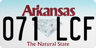 AR license plate 071LCF