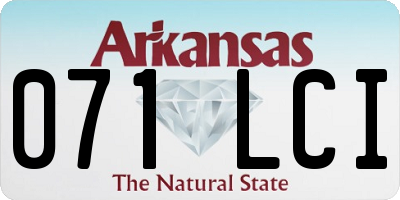 AR license plate 071LCI