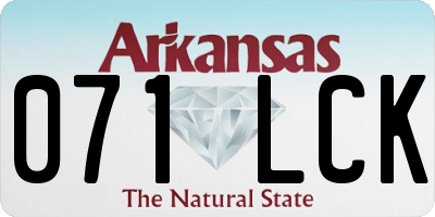 AR license plate 071LCK