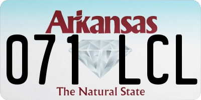 AR license plate 071LCL