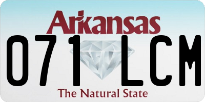 AR license plate 071LCM