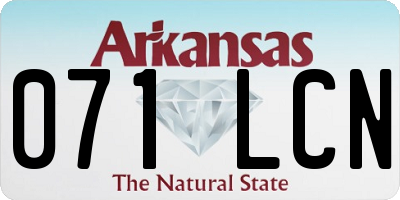 AR license plate 071LCN