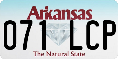 AR license plate 071LCP