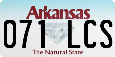 AR license plate 071LCS
