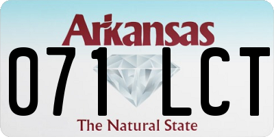 AR license plate 071LCT