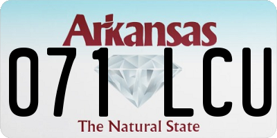 AR license plate 071LCU