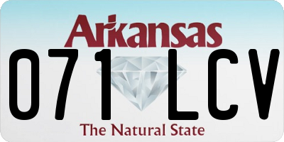 AR license plate 071LCV
