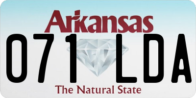 AR license plate 071LDA